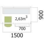 Chambre froide Mercatus - 170 x 110