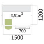 Chambre froide Mercatus - 170 x 140