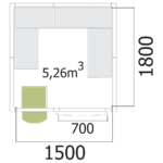 Chambre froide Mercatus - 170 x 200