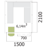 Chambre froide Mercatus - 170 x 230