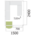 Chambre froide Mercatus - 170 x 260