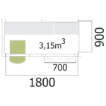 Chambre froide Mercatus - 200 x 110