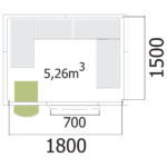 Chambre froide Mercatus - 200 x 170
