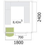 Chambre froide Mercatus - 200 x 260
