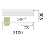 Chambre froide Mercatus - 230 x 110