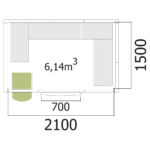 Chambre froide Mercatus - 230 x 170