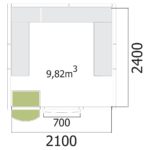 Chambre froide Mercatus - 230 x 260