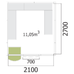 Chambre froide Mercatus - 230 x 290
