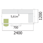 Chambre froide Mercatus - 260 x 140