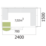 Chambre froide Mercatus - 260 x 170