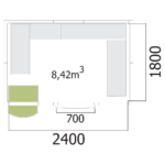 Chambre froide Mercatus - 260 x 200