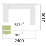 Chambre froide Mercatus - 260 x 230