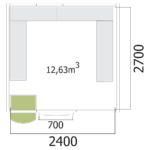 Chambre froide Mercatus - 260 x 290