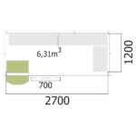 Chambre froide Mercatus - 290 x 140