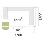 Chambre froide Mercatus - 290 x 200