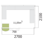 Chambre froide Mercatus - 290 x 230