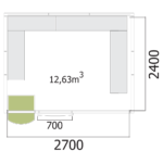 Chambre froide Mercatus - 290 x 260