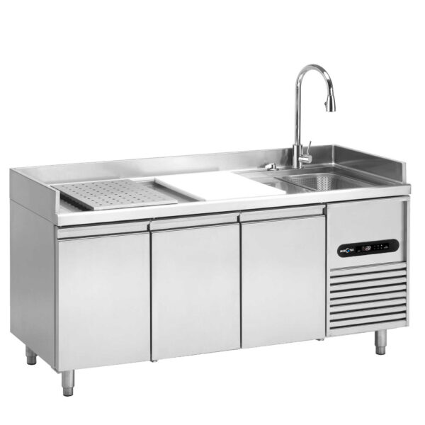 Meuble de travail réfrigéré Mercatus - 3 portes