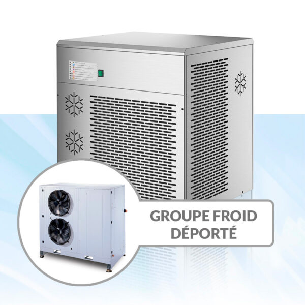 Machine à glace paillettes GIM 1500 GIM 1000 avec groupe frigorifique en option