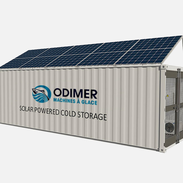 Grande chambre froide positive à énergie solaire