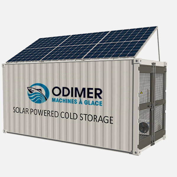 Petite chambre froide positive à énergie solaire