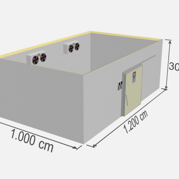 chambre froide négative industrielle - capacité de stockage de 360 m3