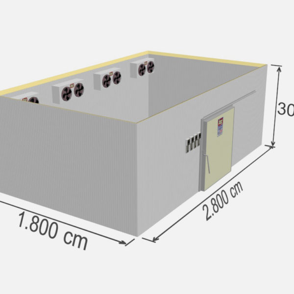 chambre froide négative industrielle - capacité de stockage de 1512 m3