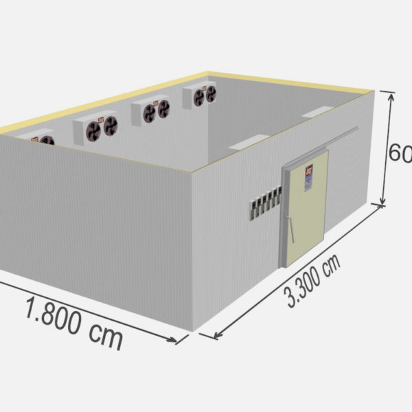chambre froide négative industrielle - capacité de stockage de 3564 m3