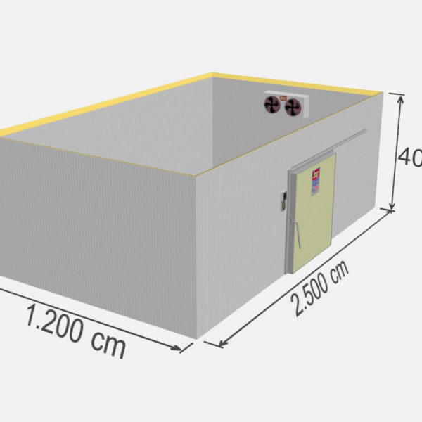 chambre froide positive industrielle - capacité de stockage de 1200 m3