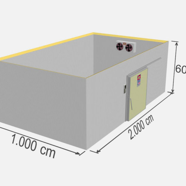 chambre froide positive industrielle - capacité de stockage de 1200 m3