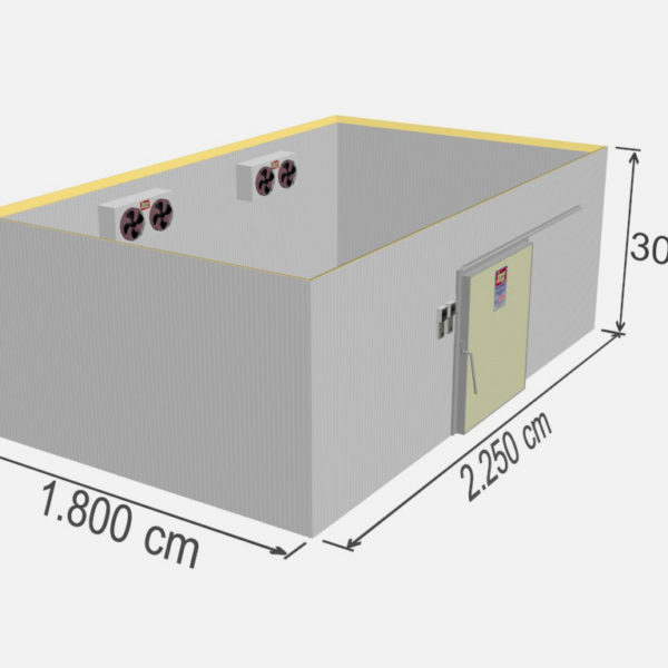 chambre froide positive industrielle - capacité de stockage de 1215 m3