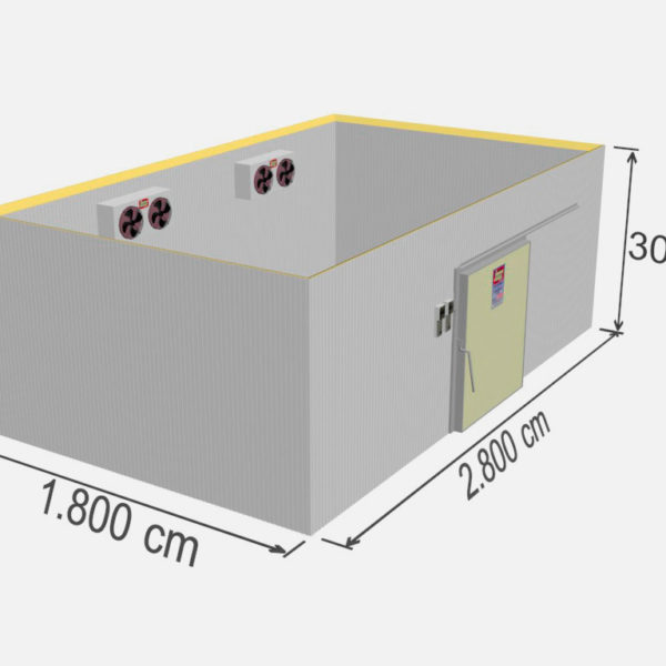 chambre froide positive industrielle - capacité de stockage de 1512 m3