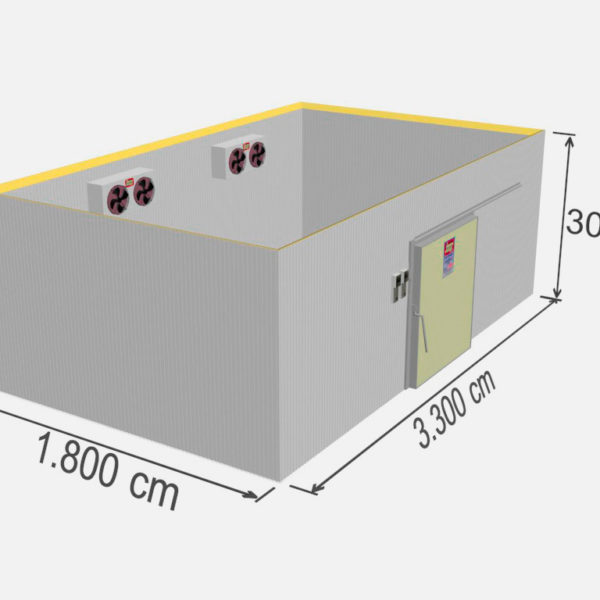 chambre froide positive industrielle - capacité de stockage de 1782 m3