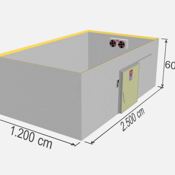 chambre froide positive industrielle - capacité de stockage de 1800 m3