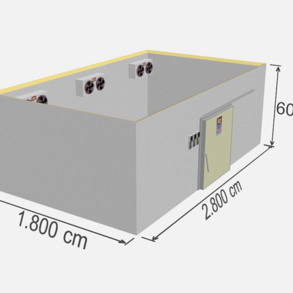 chambre froide positive industrielle - capacité de stockage de 3024 m3