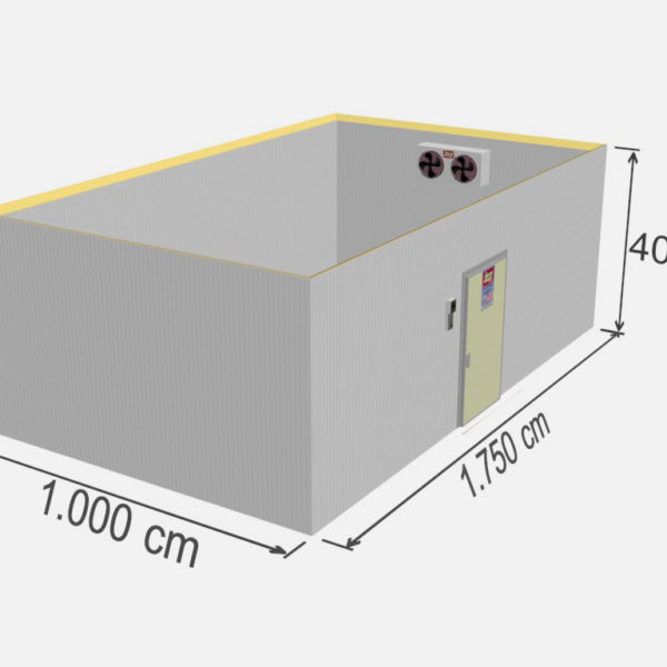 chambre froide positive industrielle - capacité de stockage de 700 m3
