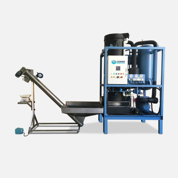 Ensacheuse de glace avec machise à glace