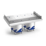 Étal à poisson inox 2 m - P074440