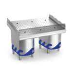 Étal à poisson inox 1,5 m - P074445