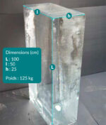 Bloc de glace de 125 kg