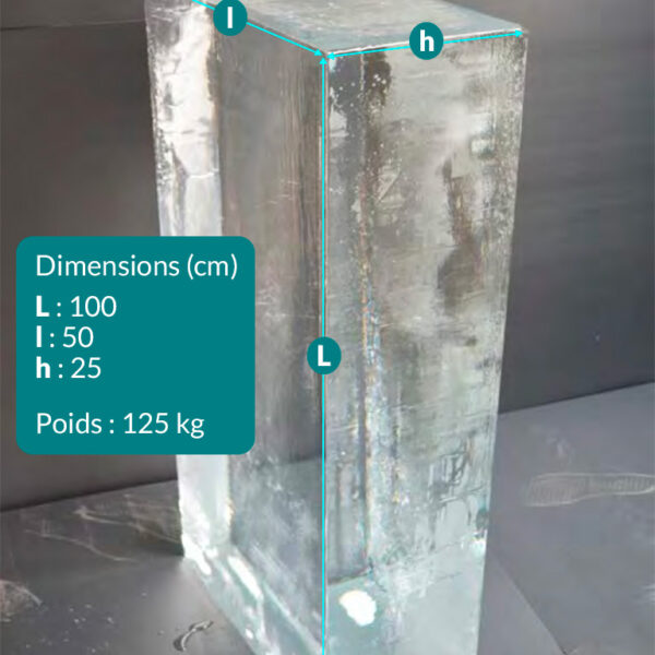 Bloc de glace de 125 kg
