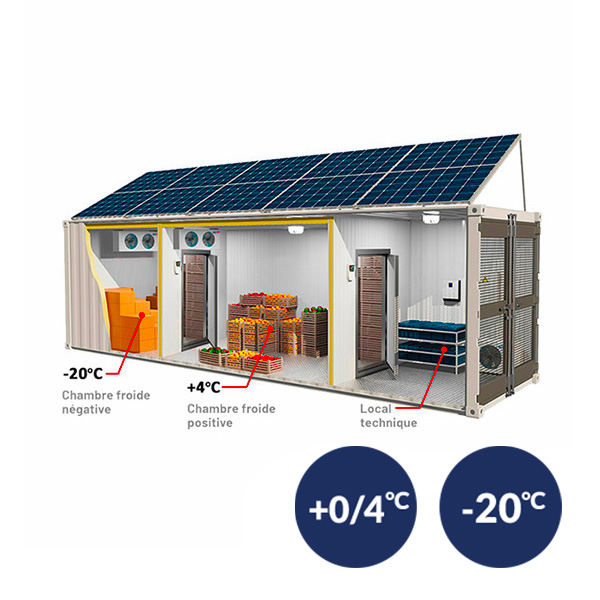 chambre froide solaire mobile