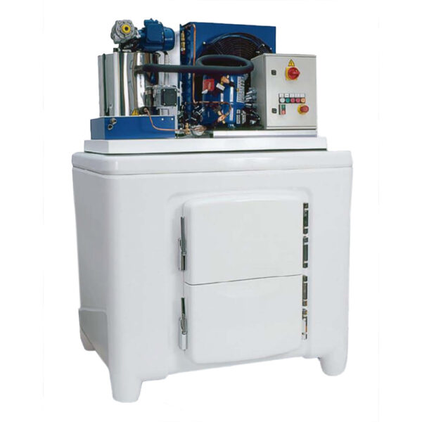 Silo à glace monobloc avec machine à glace écaille