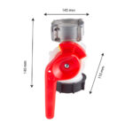 Dimensions Vanne 1/4 de tour pour bacs double-paroi 310L ou 500L