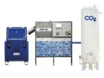 machine à glace carbonique avec réservoir de co2 et container de stockage