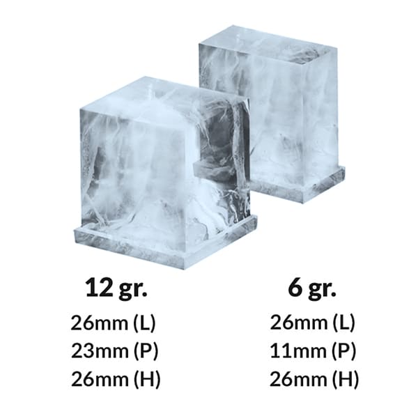 Glaçons Spika 12g et 6 g