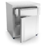 Box modulaire inox avec tiroir et porte battante