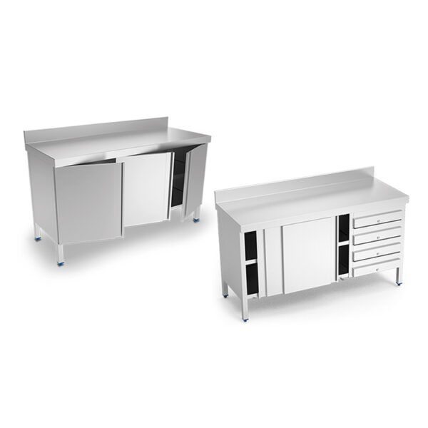 Meubles inox avec portes ou tiroirs