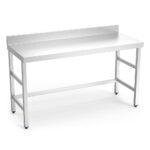 Table adossée en inox