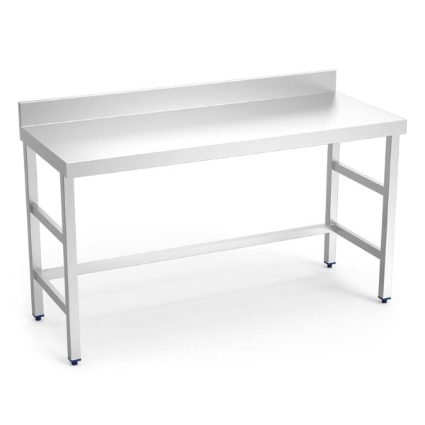 Table adossée en inox